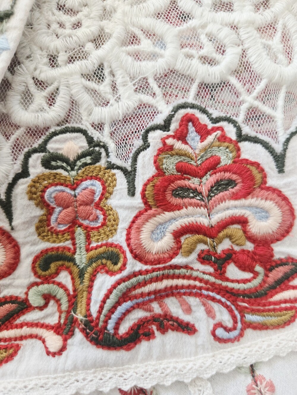 Anthropologie Akemi + Kin Boullion Floral Embroidered Crochet Lace Button Down 6 - Picture 13 of 14